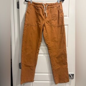 Pact Organic Cotton Drawstring Daily Roll Up Twill Everyday Pants Womens Medium